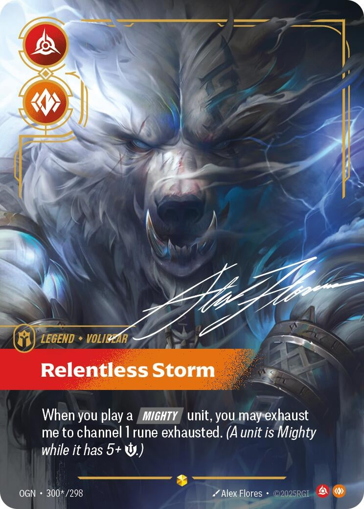 Image for Volibear - Relentless Storm (Alternate Art) (300*/298) (Origins) - Riftbound: League of Legends Trading Card Game