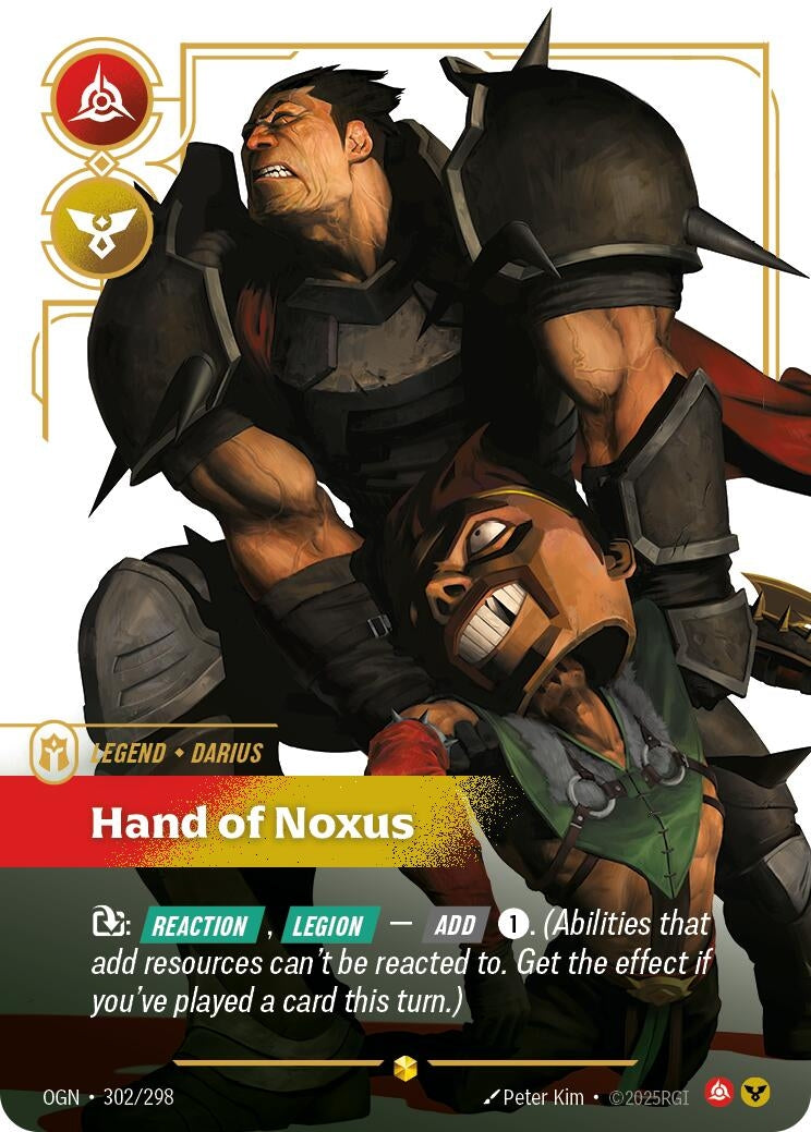 Image for Darius - Hand of Noxus (Overnumbered) (302/298) (Origins) - Riftbound: League of Legends Trading Card Game