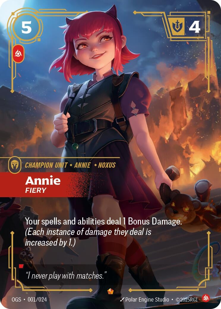 Image for Annie - Fiery (001/024) (Origins: Proving Grounds) - Riftbound: League of Legends Trading Card Game