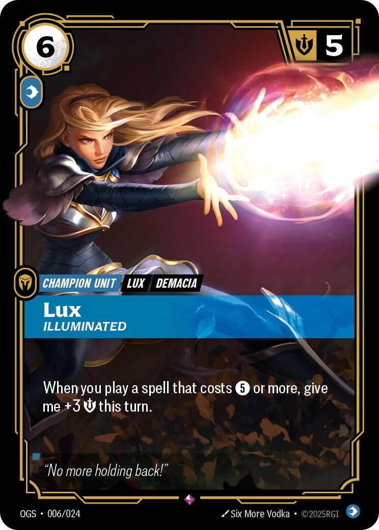 Image for Lux - Illuminated (006/024) (Origins: Proving Grounds) - Riftbound: League of Legends Trading Card Game
