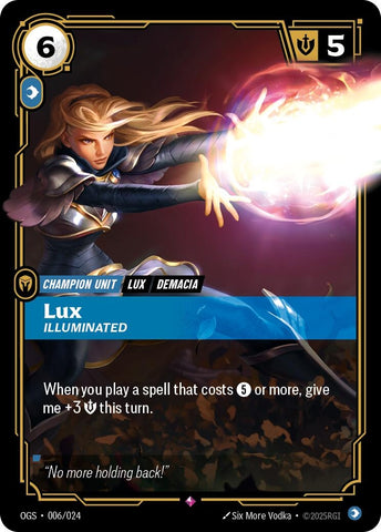 Image for Lux - Illuminated (006/024) (Origins: Proving Grounds) - Riftbound: League of Legends Trading Card Game