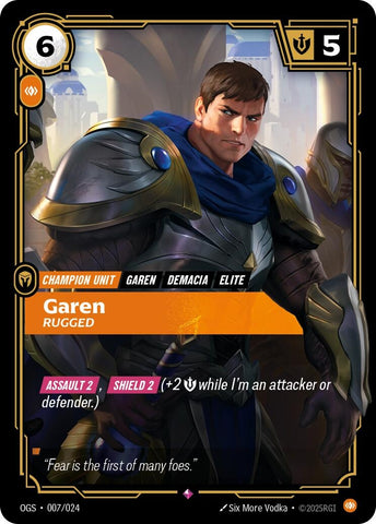 Image for Garen - Rugged (007/024) (Origins: Proving Grounds) - Riftbound: League of Legends Trading Card Game