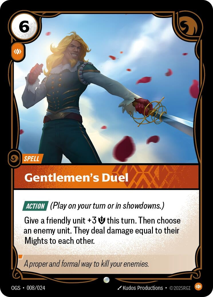 Image for Gentlemen's Duel (008/024) (Origins: Proving Grounds) - Riftbound: League of Legends Trading Card Game