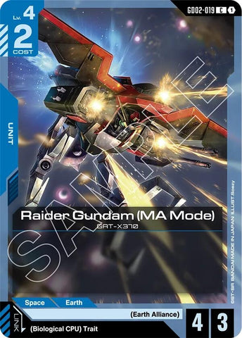 Image for Raider Gundam (MA Mode) (GD02-019) (Dual Impact) - Gundam Card Game
