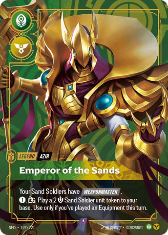 Image for Azir - Emperor of the Sands (197/221) (Spiritforged) - Riftbound: League of Legends Trading Card Game