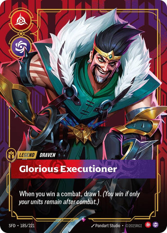 Image for Draven - Glorious Executioner (185/221) (Spiritforged) - Riftbound: League of Legends Trading Card Game