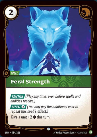 Image for Feral Strength (034/221) (Spiritforged) - Riftbound: League of Legends Trading Card Game
