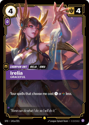Image for Irelia - Graceful (Alternate Art) (141a/221) (Spiritforged) - Riftbound: League of Legends Trading Card Game