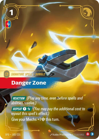 Image for Danger Zone (182/221) (Spiritforged) - Riftbound: League of Legends Trading Card Game
