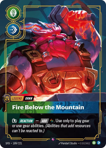 Image for Ornn - Fire Below the Mountain (189/221) (Spiritforged) - Riftbound: League of Legends Trading Card Game