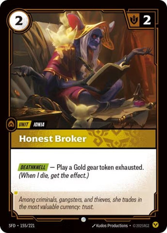 Image for Honest Broker (155/221) (Spiritforged) - Riftbound: League of Legends Trading Card Game