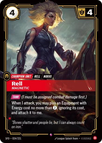 Image for Rell - Magnetic (024/221) (Spiritforged) - Riftbound: League of Legends Trading Card Game