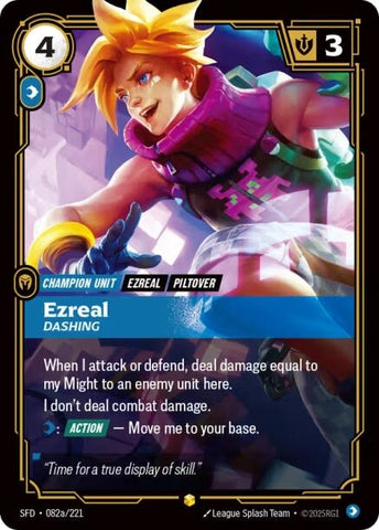 Image for Ezreal - Dashing (Alternate Art) (082a/221) (Spiritforged) - Riftbound: League of Legends Trading Card Game