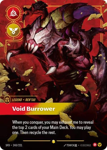 Image for Rek'sai - Void Burrower (Overnumbered) (243/221) (Spiritforged) - Riftbound: League of Legends Trading Card Game