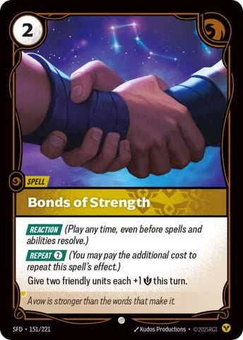 Image for Bonds of Strength (151/221) (Spiritforged) - Riftbound: League of Legends Trading Card Game