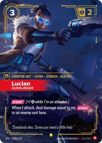Image for Lucian - Gunslinger (Alternate Art) (028a/221) (Spiritforged) - Riftbound: League of Legends Trading Card Game