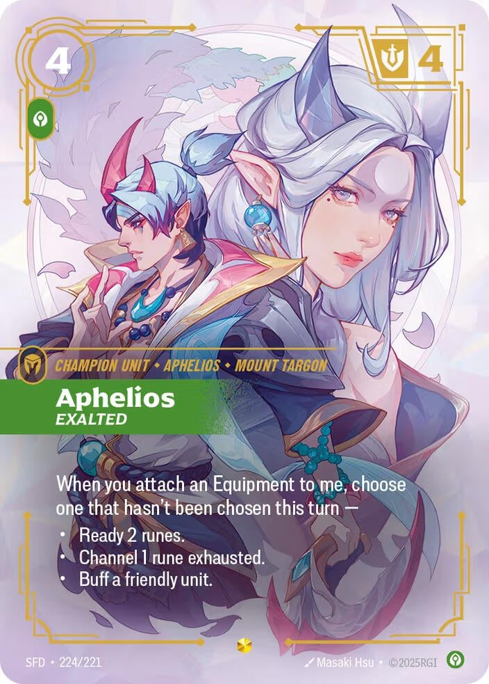 Aphelios - Exalted (Overnumbered) (224/221) (Spiritforged)