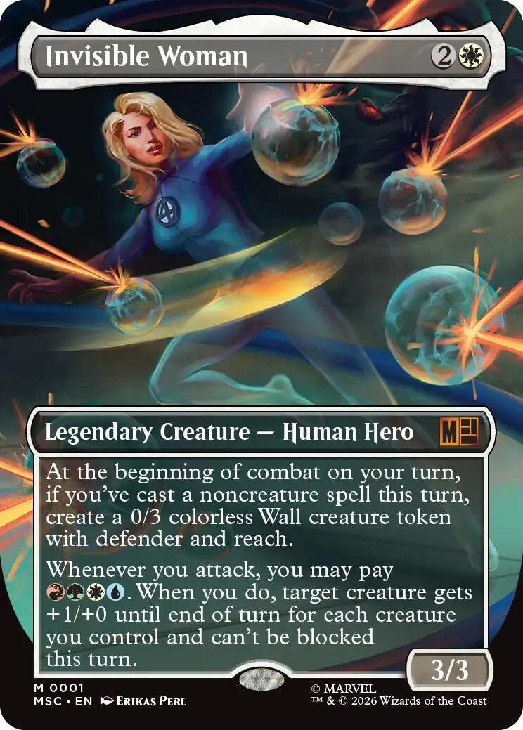 Image for Invisible Woman (Borderless) (1) (Commander: Marvel Super Heroes) - Magic: The Gathering