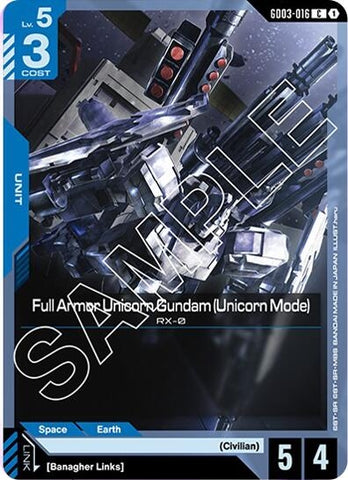 Image for Full Armor Unicorn Gundam (Unicorn Mode) (GD03-016) (Steel Requiem) - Gundam Card Game