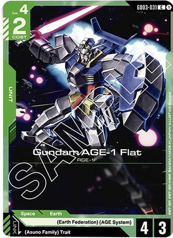 Image for Gundam AGE-1 Flat (GD03-031) (Steel Requiem) - Gundam Card Game