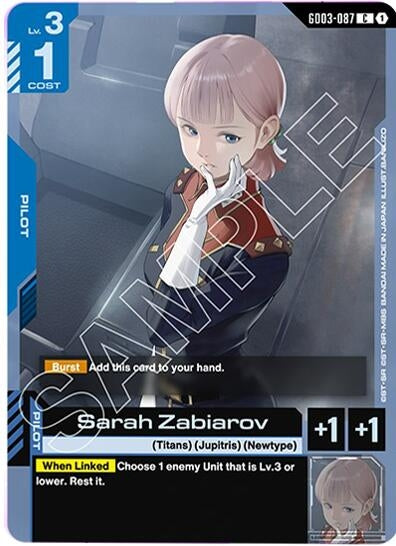 Image for Sarah Zabiarov (GD03-087) (Steel Requiem) - Gundam Card Game