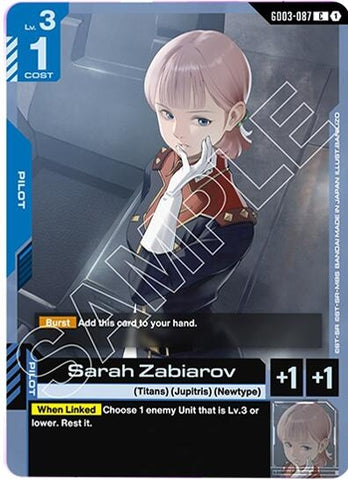 Image for Sarah Zabiarov (GD03-087) (Steel Requiem) - Gundam Card Game