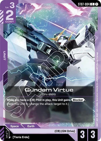 Image for Gundam Virtue (ST07-004) (ST07-004) (Starter Deck 07: Celestial Drive) - Gundam Card Game