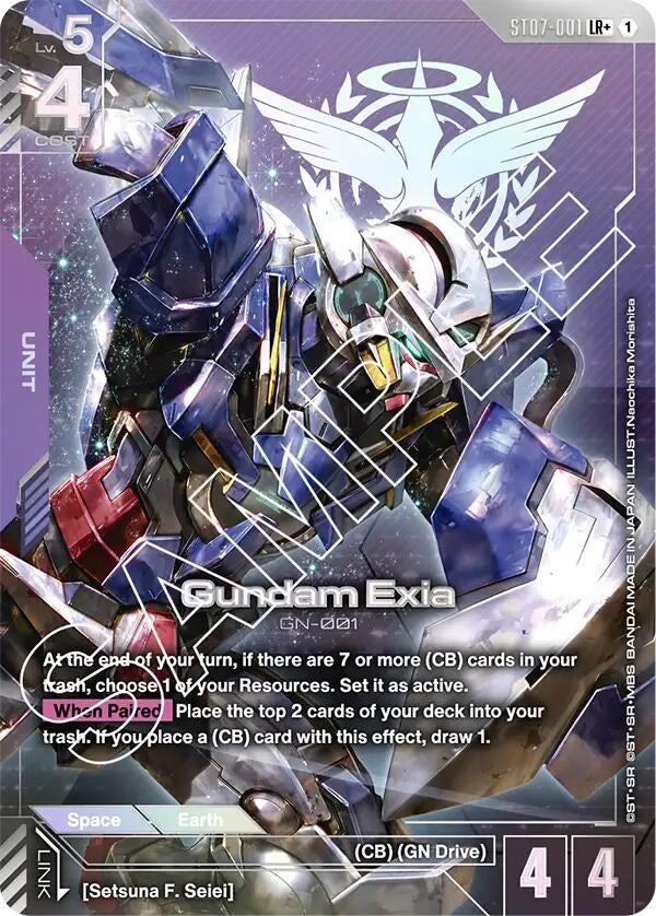 Image for Gundam Exia (ST07-001) (LR+) (ST07-001) (Starter Deck 07: Celestial Drive) - Gundam Card Game