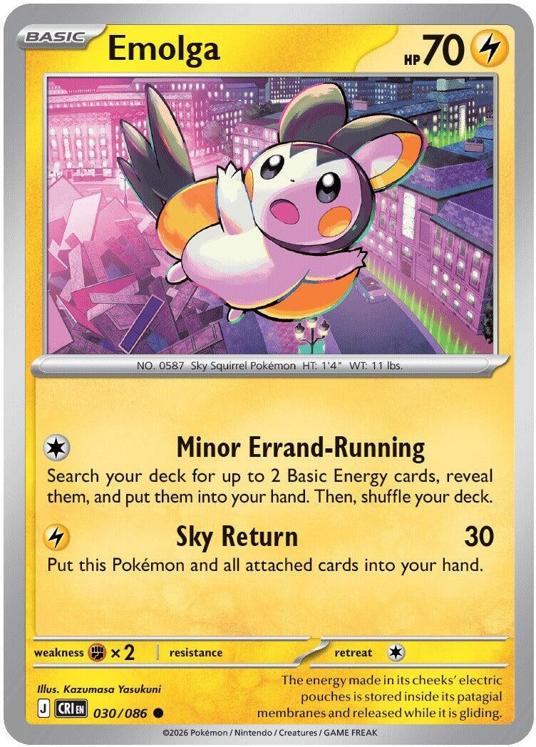 Image for Emolga (030/086) (ME04: Chaos Rising) - Pokemon