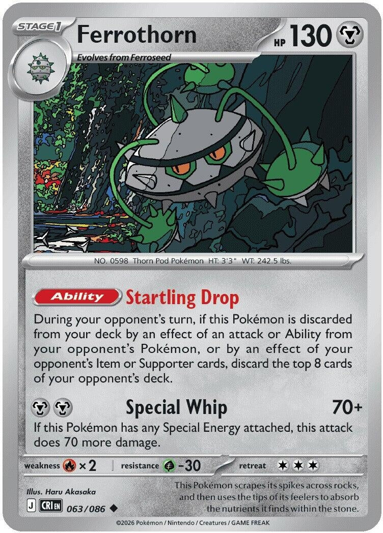 Image for Ferrothorn (063/086) (ME04: Chaos Rising) - Pokemon
