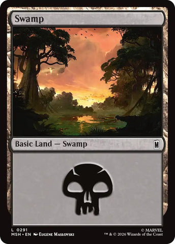 Image for Swamp (0291) (291) (Marvel Super Heroes) - Magic: The Gathering