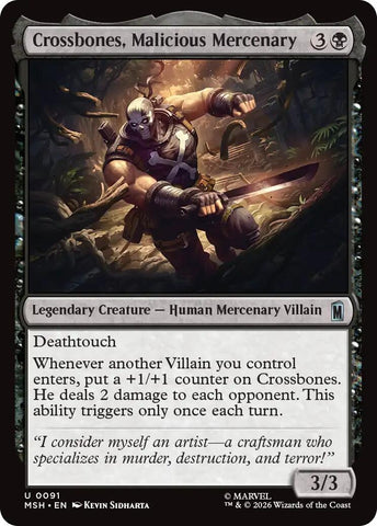 Image for Crossbones, Malicious Mercenary (91) (Marvel Super Heroes) - Magic: The Gathering