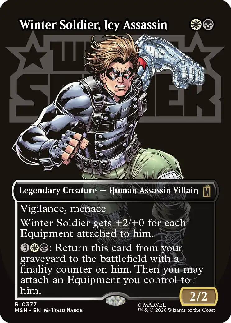 Winter Soldier, Icy Assassin (Borderless) (377) (Marvel Super Heroes)