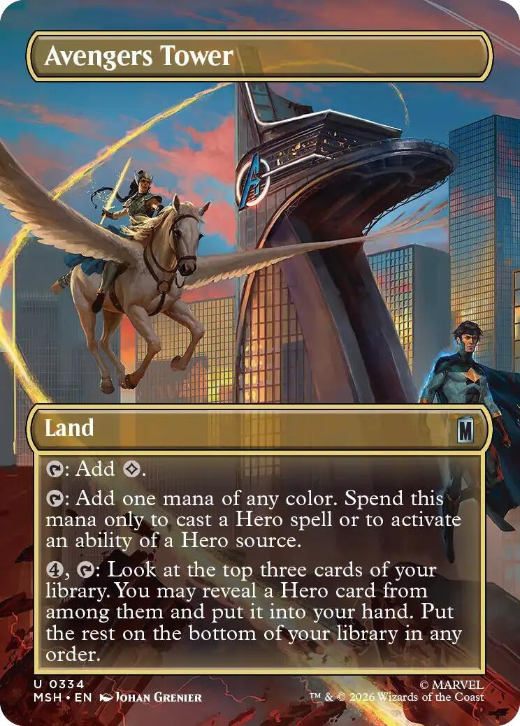 Image for Avengers Tower (Borderless) (334) (Marvel Super Heroes) - Magic: The Gathering