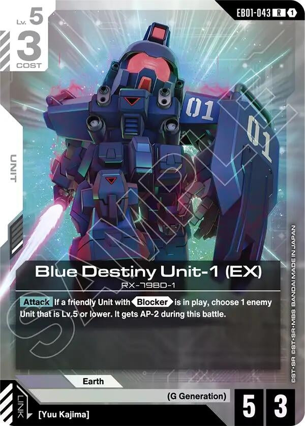 Image for Blue Destiny Unit-1 (EX) (EB01-043) (Eternal Nexus) - Gundam Card Game