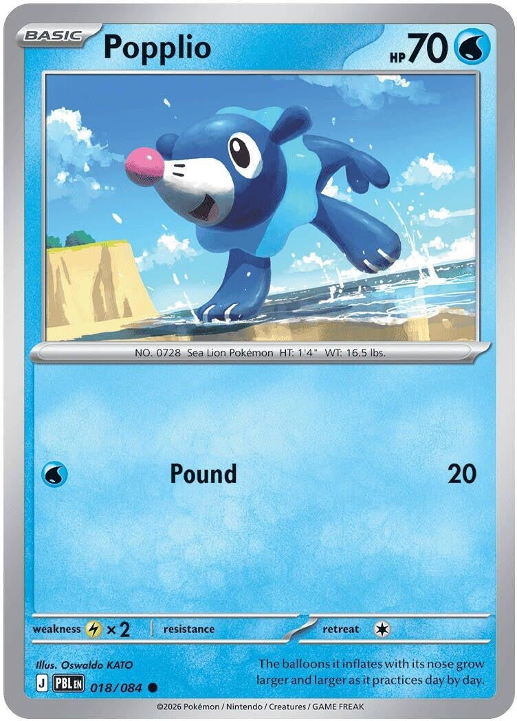 Image for Popplio (018/084) (ME05: Pitch Black) (ME05) - Pokemon