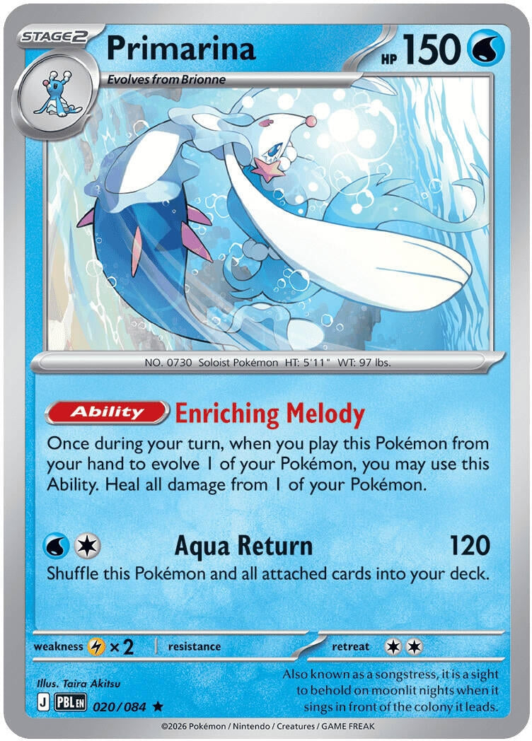 Image for Primarina (020/084) (ME05: Pitch Black) (ME05) - Pokemon
