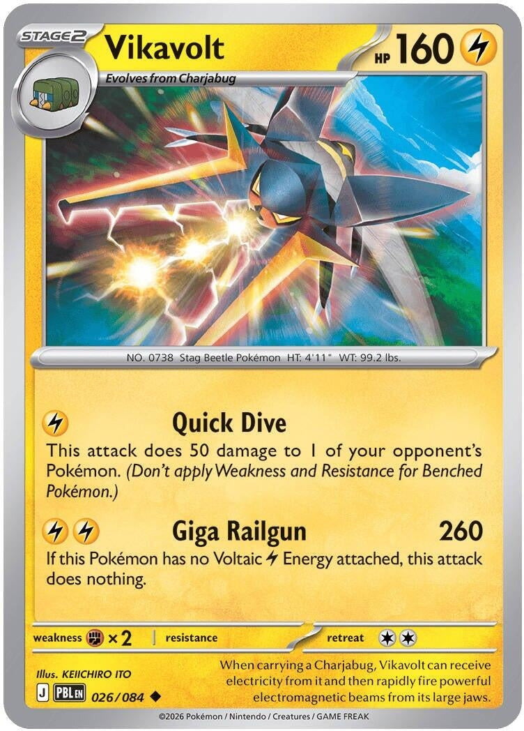 Image for Vikavolt (026/084) (ME05: Pitch Black) (ME05) - Pokemon