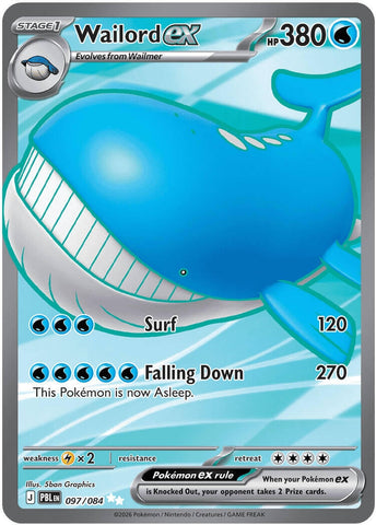 Image for Wailord ex (097/084) (ME05: Pitch Black) (ME05) - Pokemon