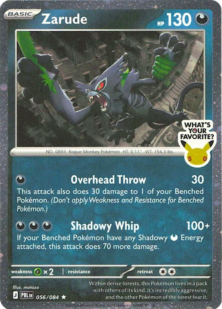 Zarude (056/084) (What's Your Favorite Stamp) [Mega Evolution: Pitch Black]