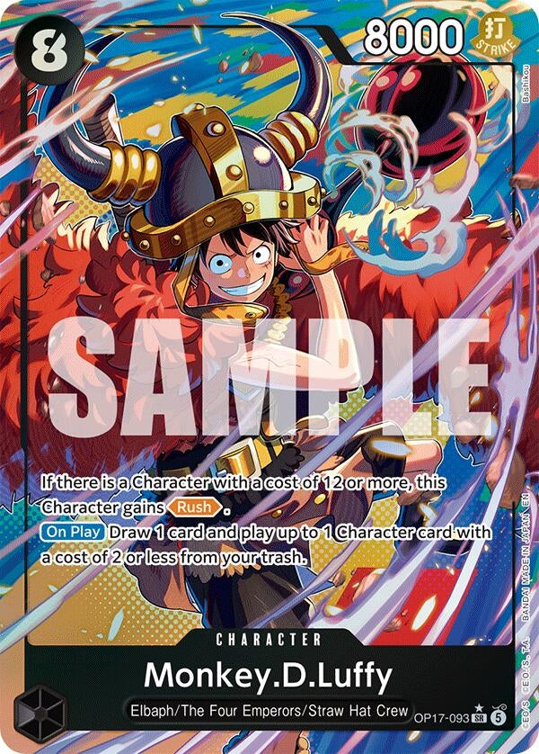 Monkey.D.Luffy (093) (Alternate Art) (OP17-093) (The World's Strongest Warriors) (OP17)