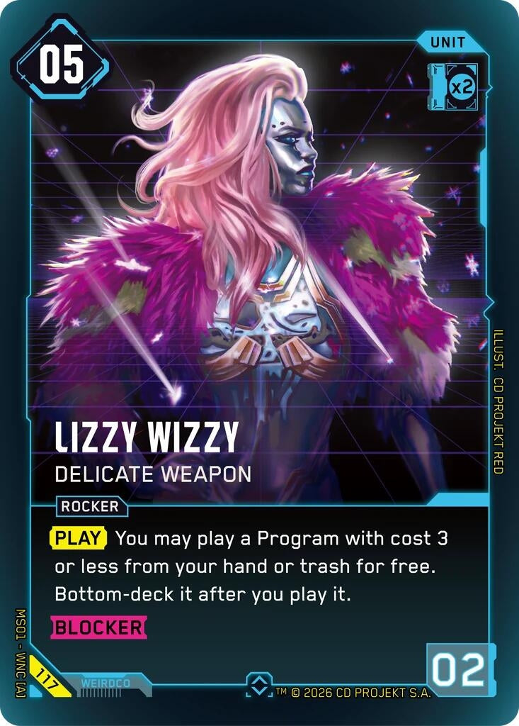 Image for Lizzy Wizzy - Delicate Weapon (117) (Welcome to Night City - Retail) - Cyberpunk TCG