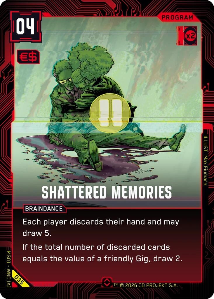 Image for Shattered Memories (035) (Welcome to Night City - Retail) - Cyberpunk TCG