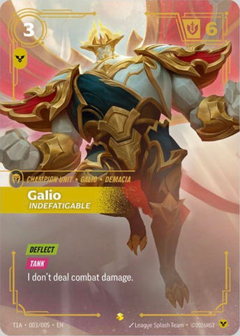 Image for Galio, Indefatigable (T1 Worlds Champion Player Bundle) (T1A 003/005) (T1 2025 Worlds Champion Bundles) (T12025) - Riftbound: League of Legends Trading Card Game