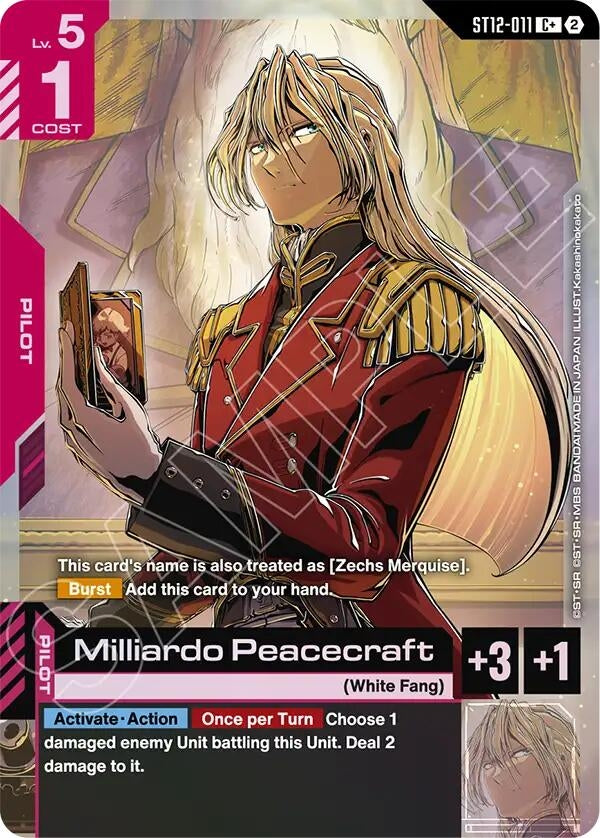 Image for Milliardo Peacecraft (C+) (ST12-011) (Starter Deck 12: Raging Onslaught) (ST12) - Gundam Card Game