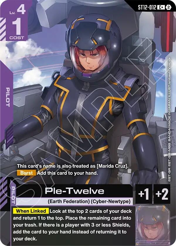 Image for Ple-Twelve (C+) (ST12-012) (Starter Deck 12: Raging Onslaught) (ST12) - Gundam Card Game
