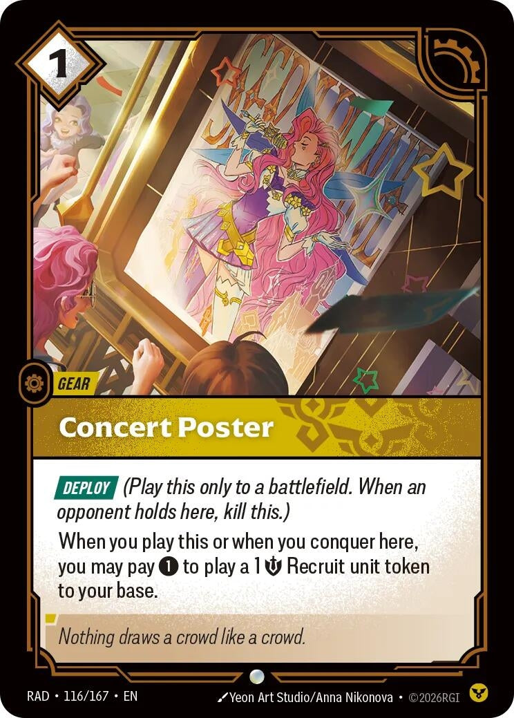 Image for Concert Poster (116/167) (Radiance) (RAD) - Riftbound: League of Legends Trading Card Game