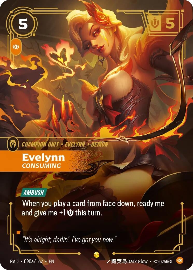 Image for Evelynn, Consuming (Alternate Art) (090a/167) (Radiance) (RAD) - Riftbound: League of Legends Trading Card Game