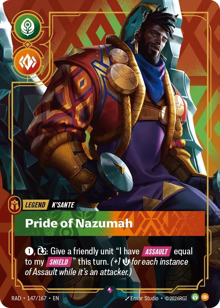 Image for K'Sante, Pride of Nazumah (147/167) (Radiance) (RAD) - Riftbound: League of Legends Trading Card Game