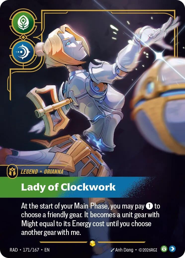 Image for Orianna, Lady of Clockwork (Overnumbered) (171/167) (Radiance) (RAD) - Riftbound: League of Legends Trading Card Game